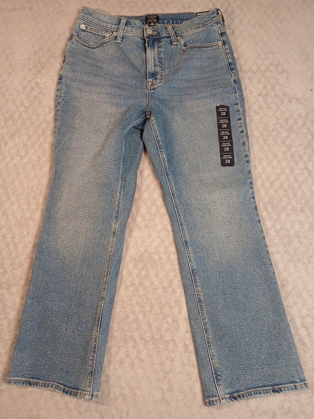 J.Crew Midrise Flare Crop Jeans Size 28 NWT